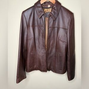 Vintage Wilson’s Leather Brown Full Zip Jacket Removable Thinsulate Lining. M